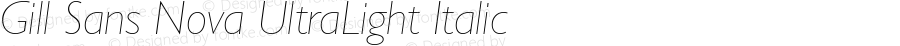 Gill Sans Nova UltraLight Italic