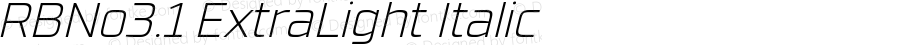 RBNo3.1-ExtraLightItalic