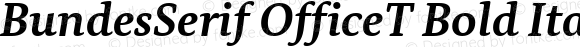 BundesSerif OfficeT Bold Italic