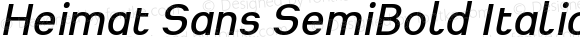 Heimat Sans SemiBold Italic