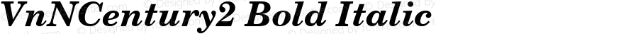 VnNCentury2 Bold Italic