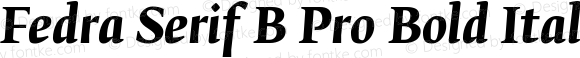 Fedra Serif B Pro Bold Italic