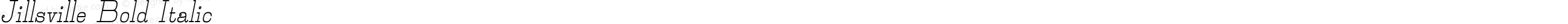 Jillsville Bold Italic