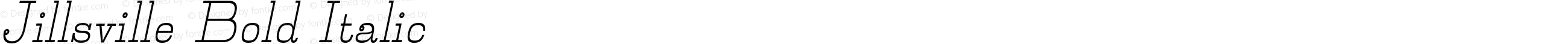 Jillsville Bold Italic
