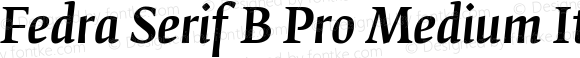 Fedra Serif B Pro Medium Italic