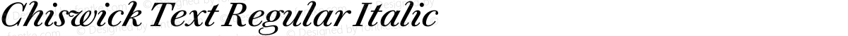 Chiswick Text Regular Italic
