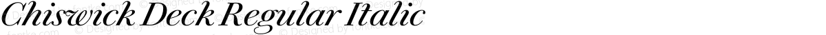 Chiswick Deck Regular Italic