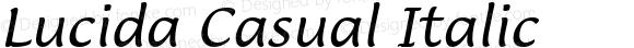 Lucida Casual Italic