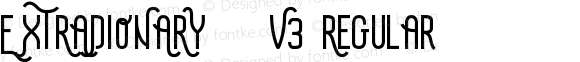 EXTRADIONARY - V2 Regular Version 1.007;Fontself Maker 1.0.8