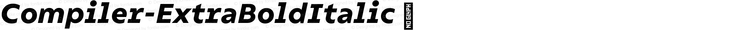 ☞Compiler Extra Bold Italic