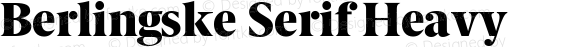 Berlingske Serif Heavy