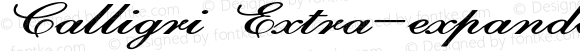 Calligri Extra-expanded Bold Italic