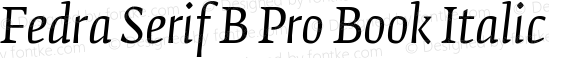 Fedra Serif B Pro Book Italic