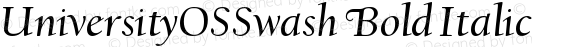 UniversityOSSwash Bold Italic