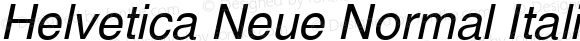 Helvetica Neue Normal Italic