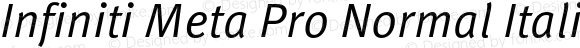 Infiniti Meta Pro Normal Italic