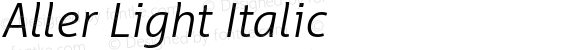 Aller Light Italic Version 1.00