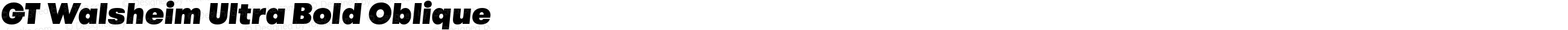 GT Walsheim Ultra Bold Oblique