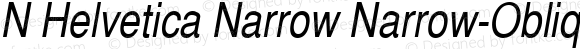 N Helvetica Narrow Narrow-Oblique