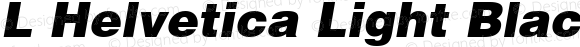 L Helvetica Light Black Oblique
