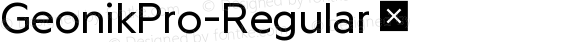 ☞Geonik Pro Regular