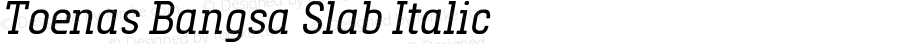 Toenas Bangsa Slab Italic