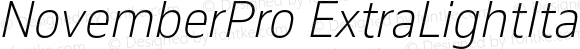 NovemberPro ExtraLightItalic