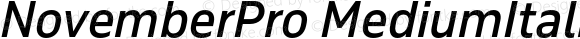 NovemberPro MediumItalic Version 1.0; 2016