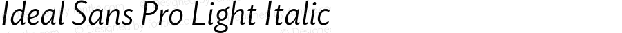 IdealSansPro-LightItalic