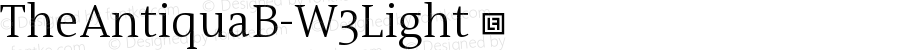 TheAntiquaB-W3Light ☞ Version 1.076; ttfautohint (v1.5);com.myfonts.easy.lucasfonts.theantiqua.light.wfkit2.version.5MXz
