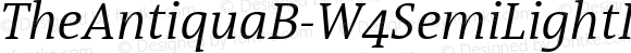 TheAntiquaB-W4SemiLightItalic ☞ Version 1.076;com.myfonts.easy.lucasfonts.theantiqua.semilight-italic.wfkit2.version.5MXE