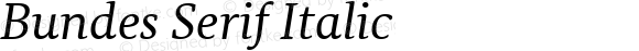Bundes Serif Italic