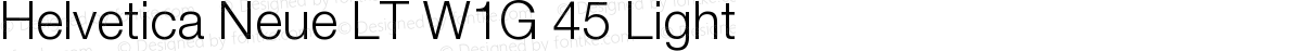 Helvetica Neue LT W1G 45 Light