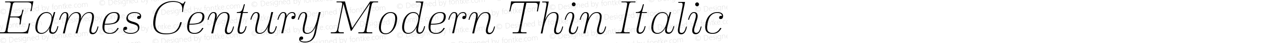 Eames Century Modern Thin Italic