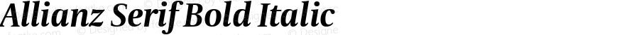 Allianz Serif Bold Italic Version 1.001