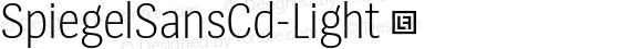 SpiegelSansCd-Light ☞