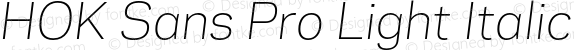 HOK Sans Pro Light Italic