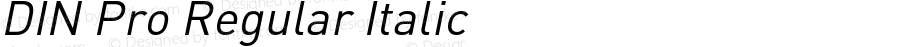 DIN Pro Regular Italic