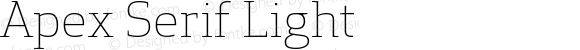 Apex Serif Light