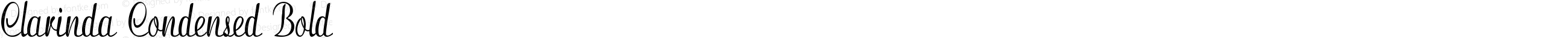 Clarinda Condensed Bold