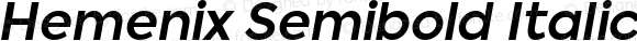 Hemenix Semibold Italic
