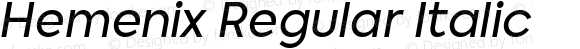 Hemenix Regular Italic