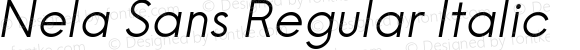Nela Sans Regular Italic
