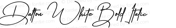 Dalton White Bold Italic