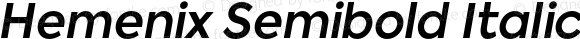 Hemenix Semibold Italic