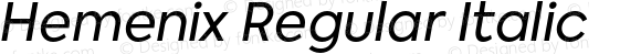Hemenix Regular Italic