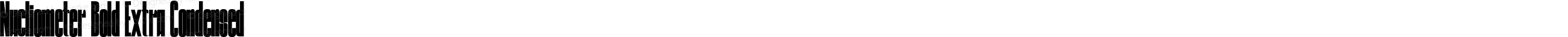 Nucliometer Bold Extra Condensed