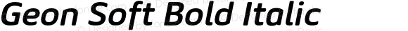 Geon Soft Bold Italic