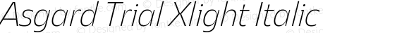 Asgard Trial Xlight Italic
