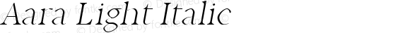 Aara Light Italic